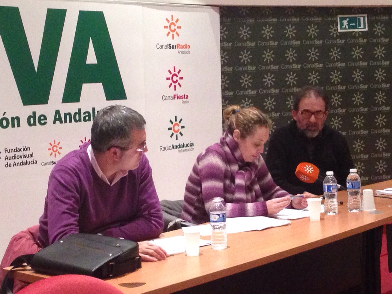 Regla Jiménez, Juan Manuel Ávila y Antonio Manfredi, presidieron la asamblea de la Demarcación de Sevilla.