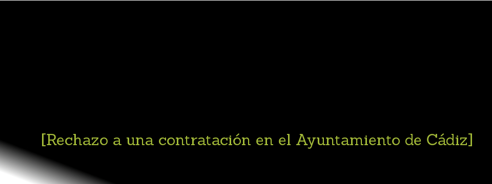 Rechazo a la contratación de una trabajadora social para el gabinete de prensa del Ayuntamiento de Cádiz