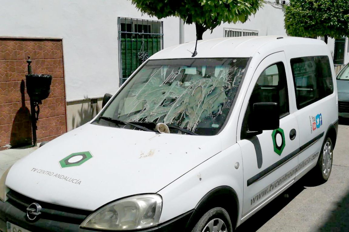 El Colegio de Periodistas muestra su respaldo a TV Centro Andalucía ante un nuevo acto vandálico