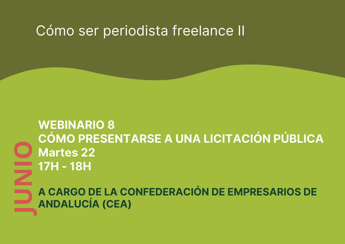 El II ciclo ‘Cómo ser Periodista Freelance’ termina con un webinar sobre cómo presentarse a licitaciones públicas