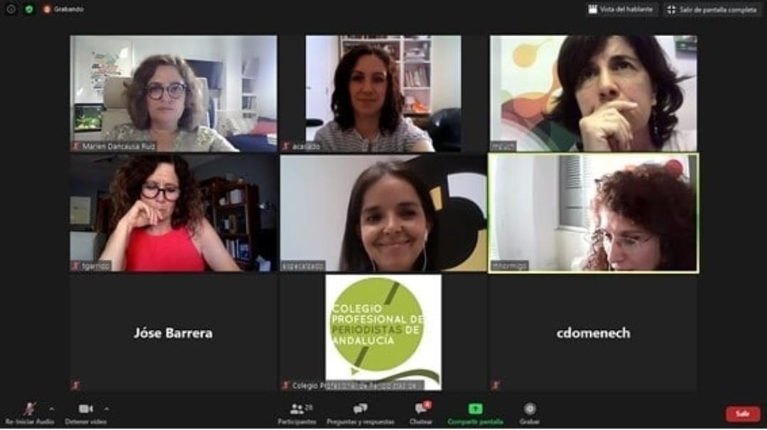 El Colegio de Periodistas de Andalucía contabiliza casi 500 inscripciones en la formación telemática para periodistas freelance durante la pandemia