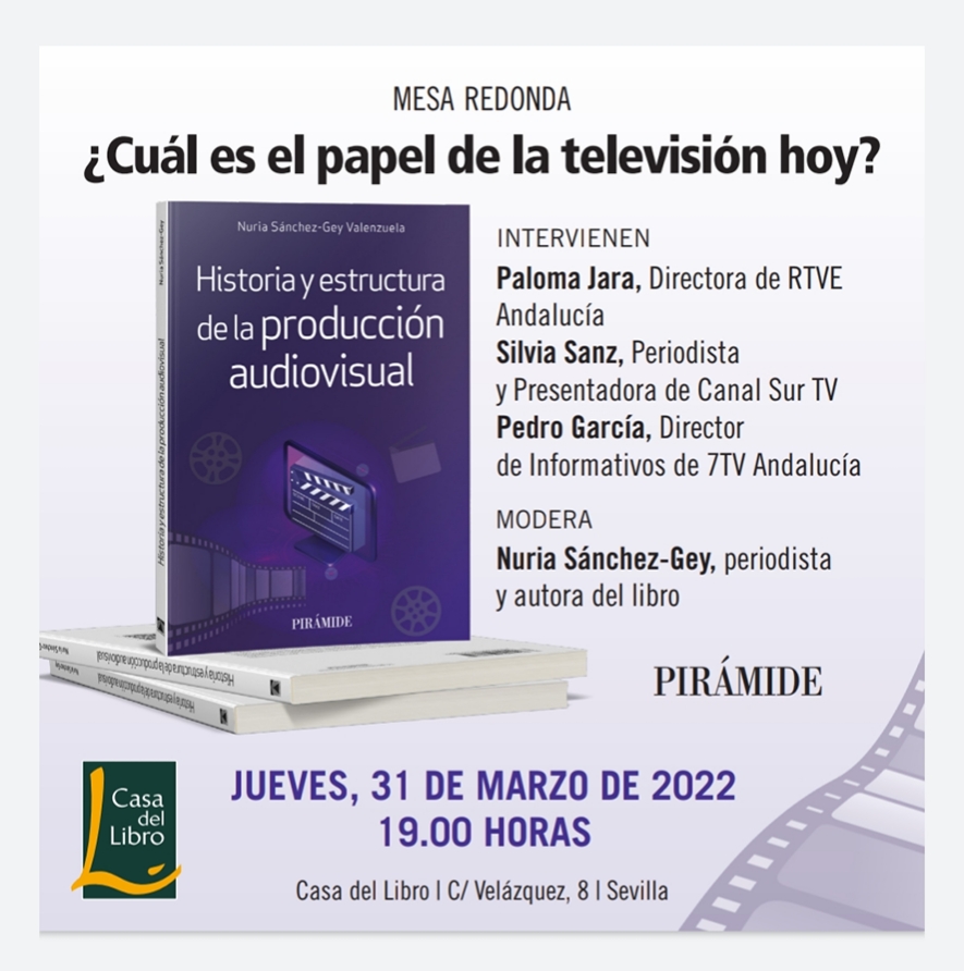 La periodista colegiada Nuria Sánchez-Gey modera una mesa sobre el papel actual de la televisión