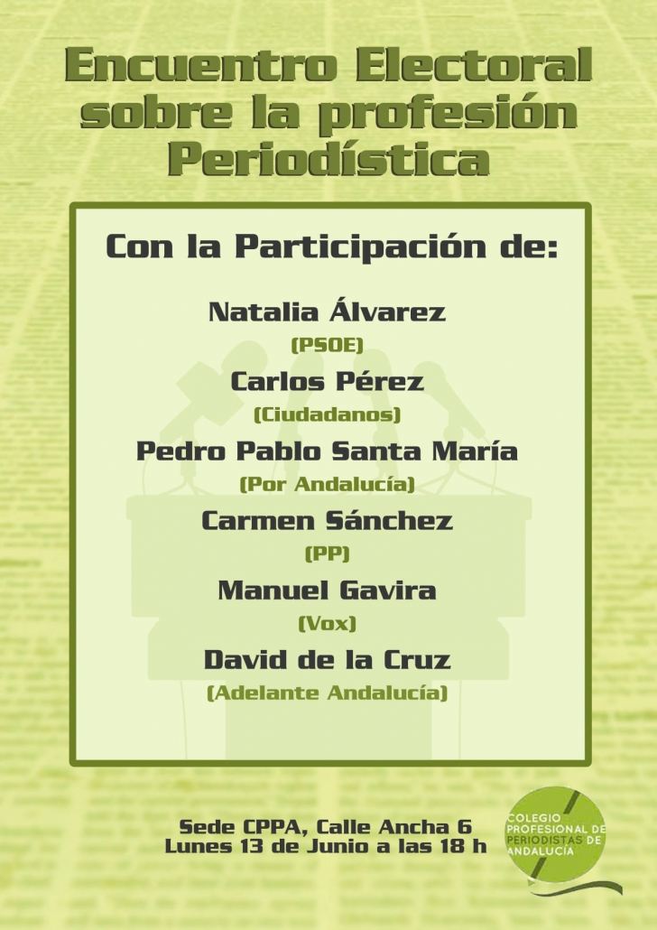 cartel encuentro profesión periodística