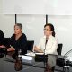 Alicia Gómez Montano , Antonio Manfredi, Carmen Morillo, Elsa González y Juan Antonio Prieto, durante la jornada sobre periodismo y propaganda.